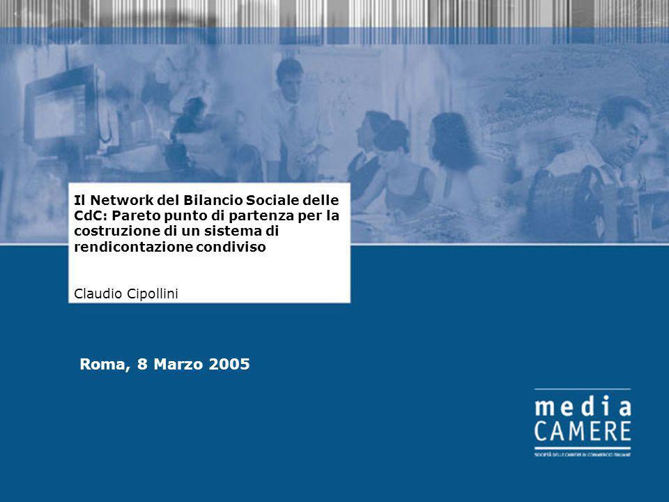 Il Network del Bilancio Sociale delle CdC: Pareto punto di partenza per la costruzione di un sistema di rendicontazione condiviso