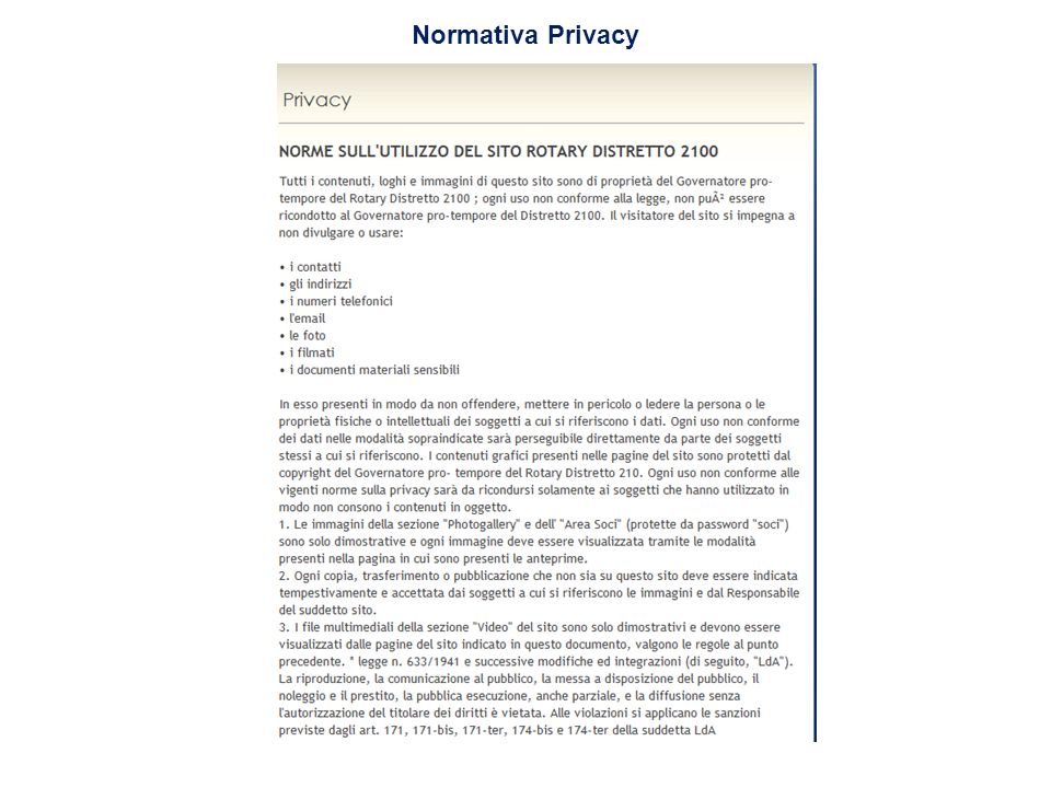 Normativa Privacy