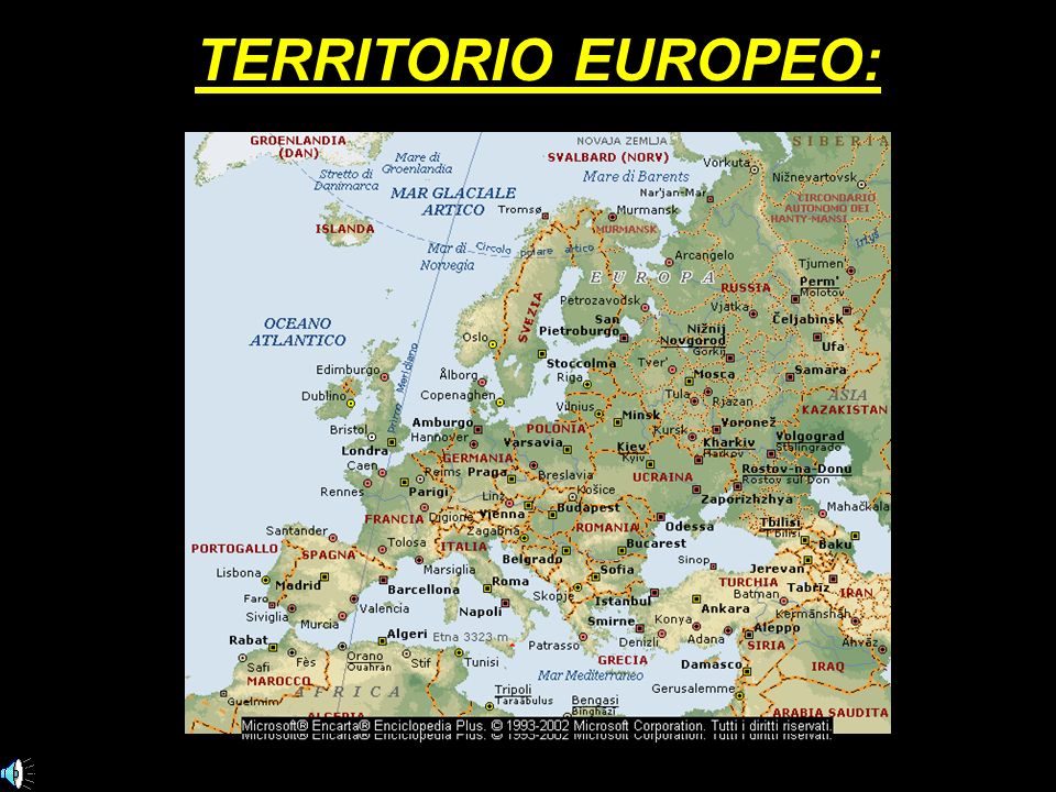 TERRITORIO EUROPEO: