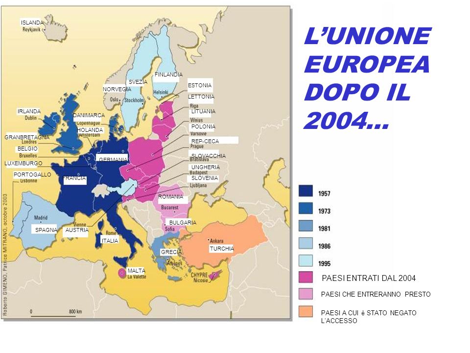 L’UNIONE EUROPEA DOPO IL 2004…