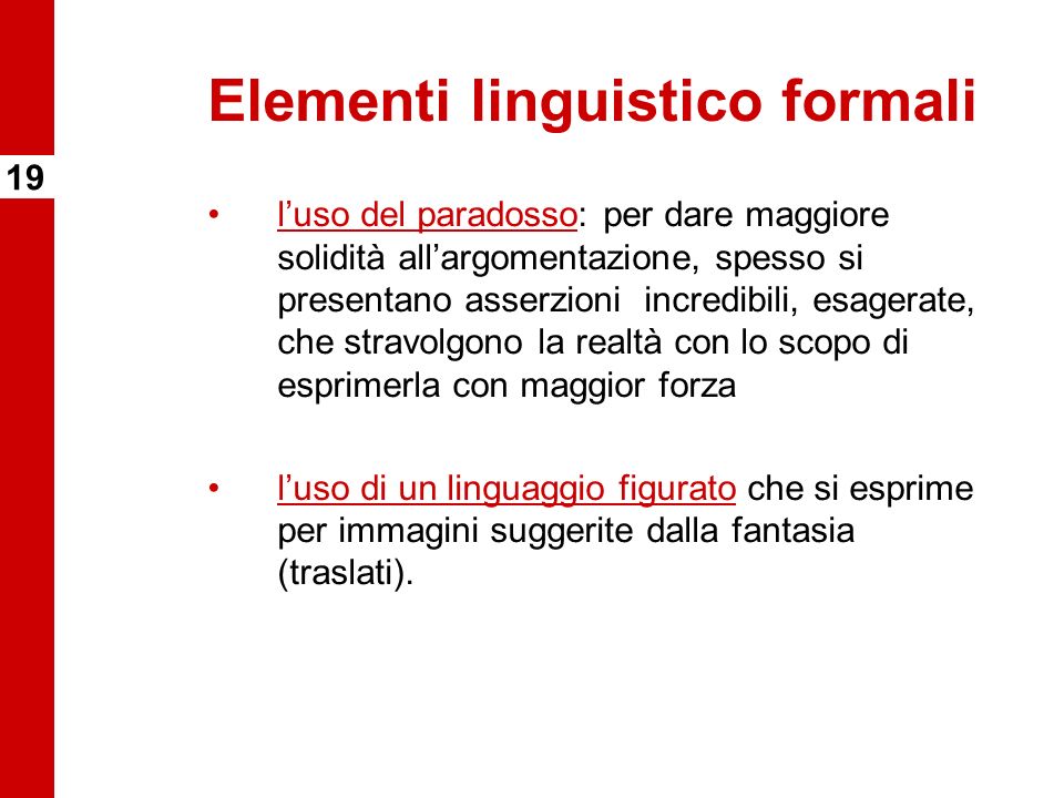 Elementi linguistico formali