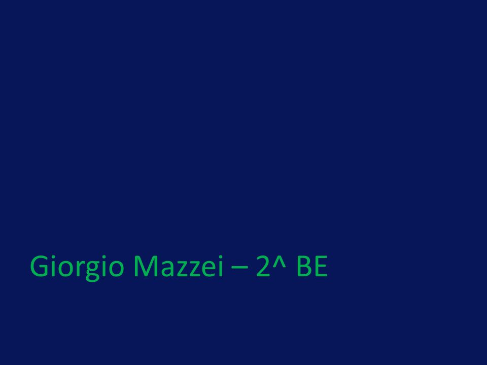 Giorgio Mazzei – 2^ BE