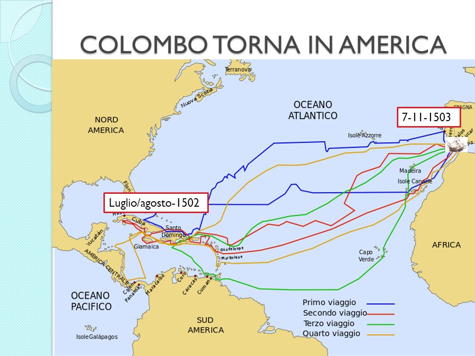 COLOMBO TORNA IN AMERICA