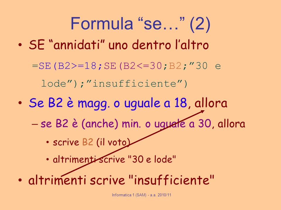 Informatica 1 (SAM) - a.a. 2010/11
