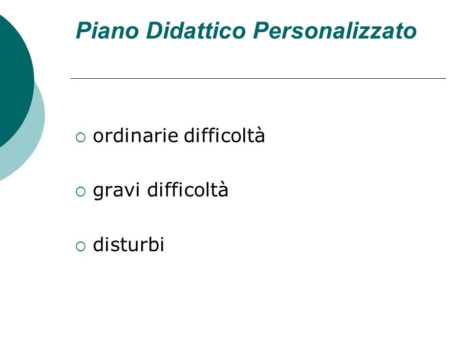 Piano Didattico Personalizzato