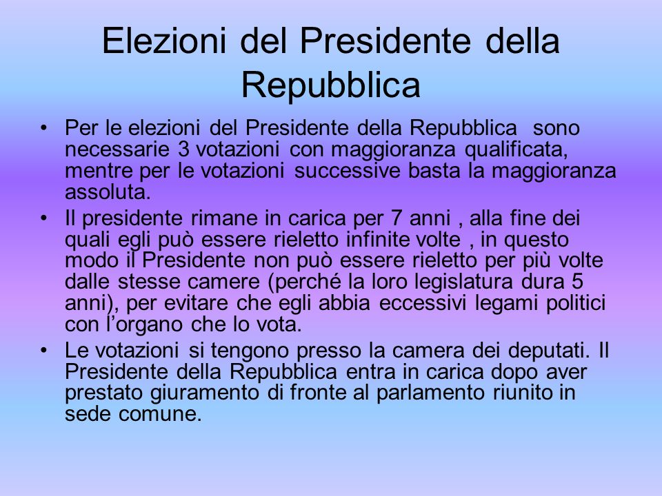 Elezioni del Presidente della Repubblica