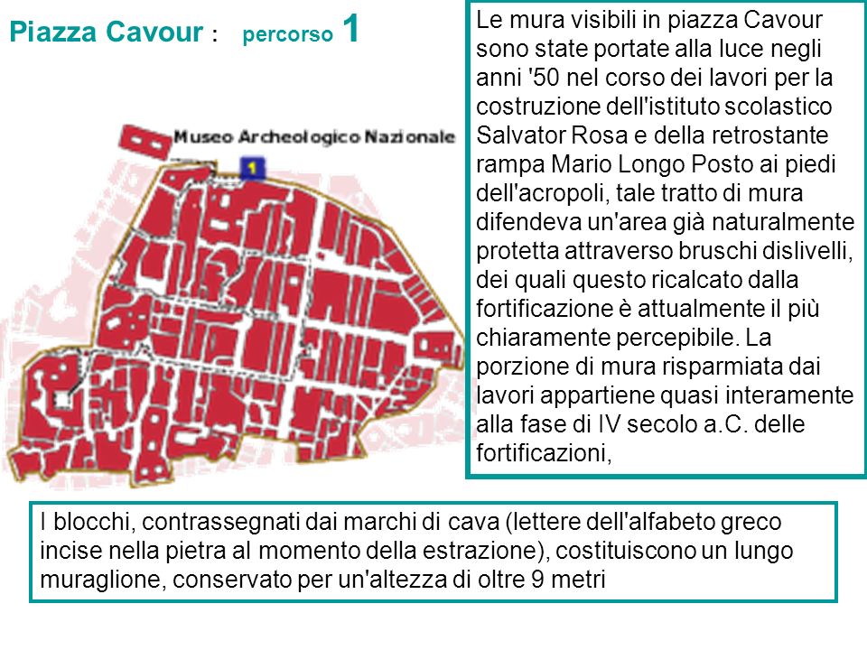 Piazza Cavour : percorso 1