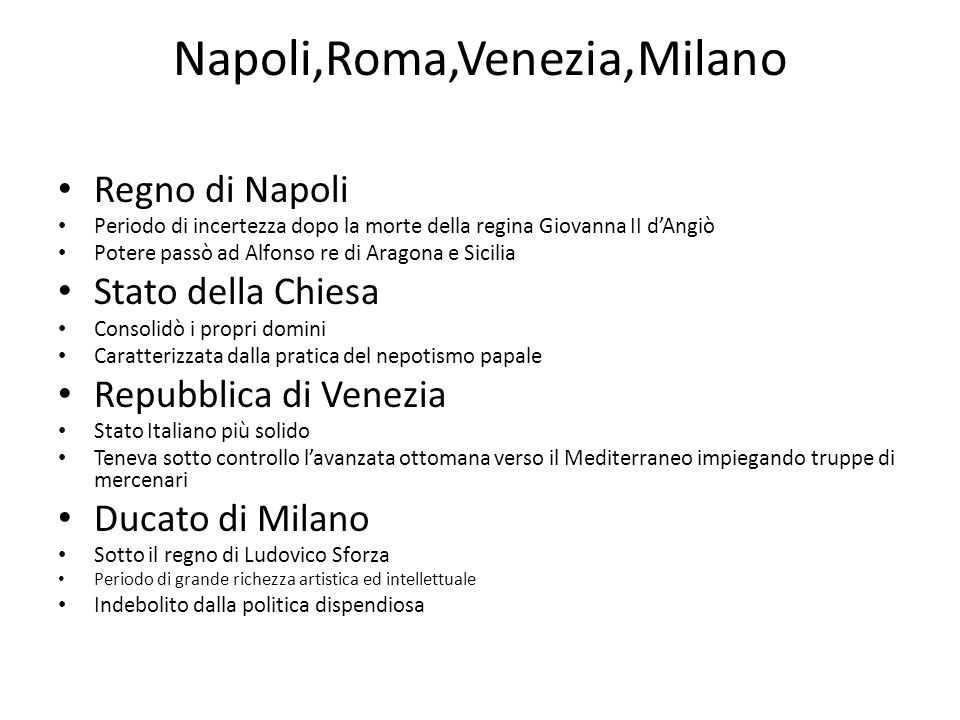 Napoli,Roma,Venezia,Milano