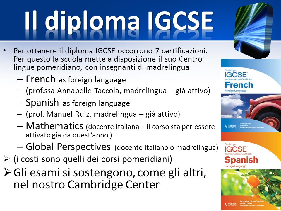 Il diploma IGCSE
