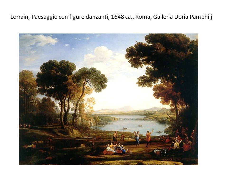Lorrain, Paesaggio con figure danzanti, 1648 ca