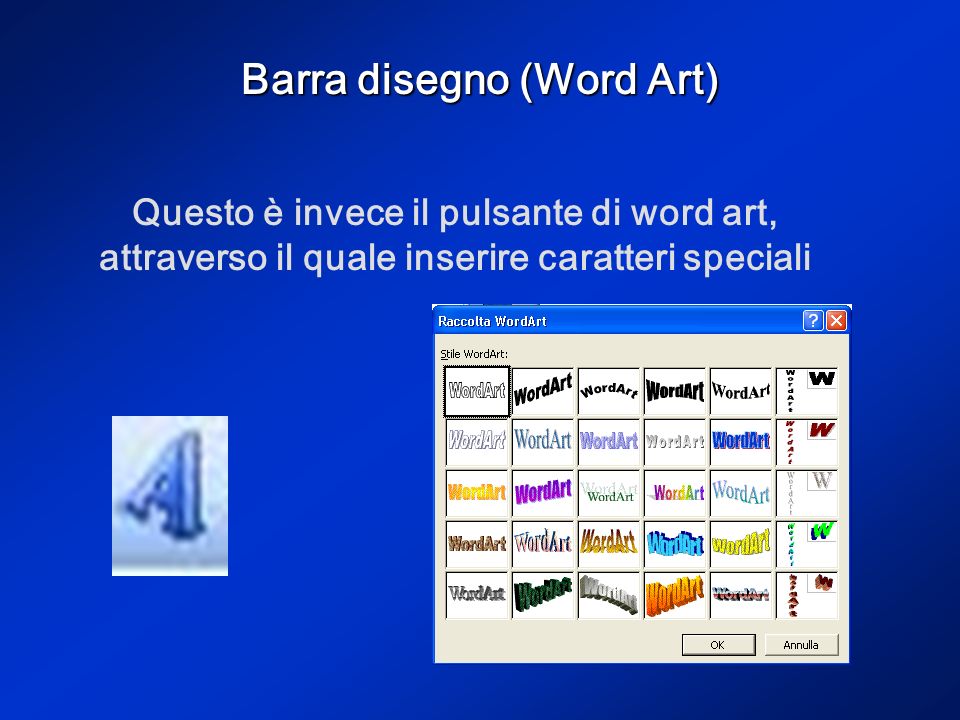 Barra disegno (Word Art)