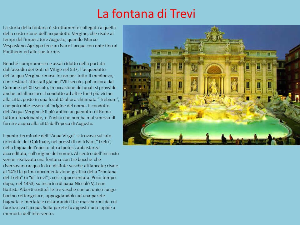 La fontana di Trevi
