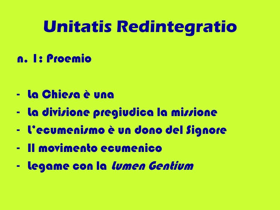 Unitatis Redintegratio