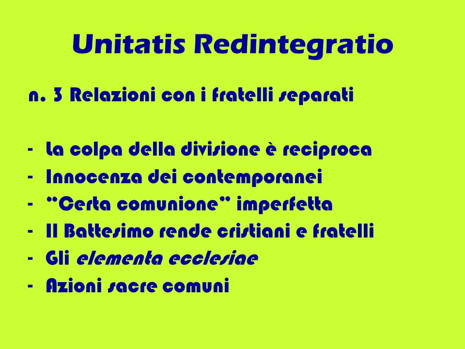 Unitatis Redintegratio