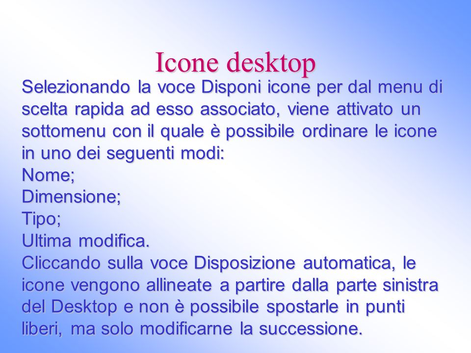 Icone desktop