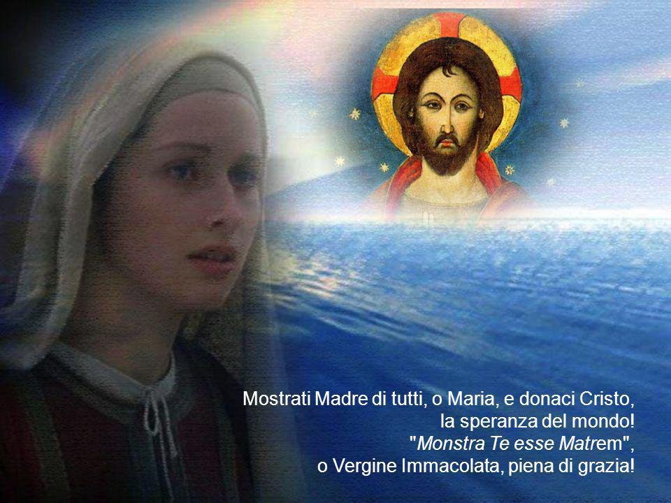 Mostrati Madre di tutti, o Maria, e donaci Cristo, la speranza del mondo.