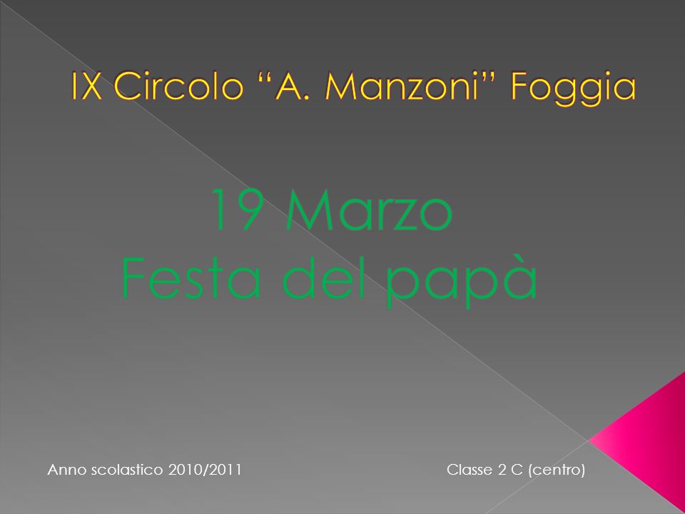 IX Circolo A. Manzoni Foggia