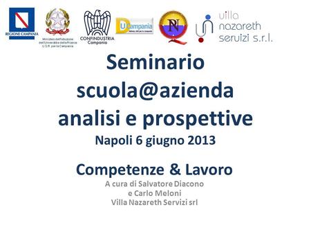 Seminario analisi e prospettive Napoli 6 giugno 2013