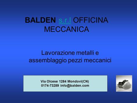 BALDEN s.r.l OFFICINA MECCANICA