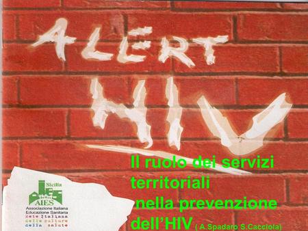 Il ruolo dei servizi territoriali nella prevenzione dellHIV ( A.Spadaro S.Cacciola)