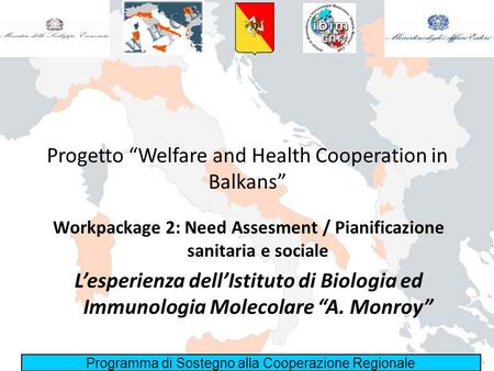 Progetto “Welfare and Health Cooperation in Balkans”