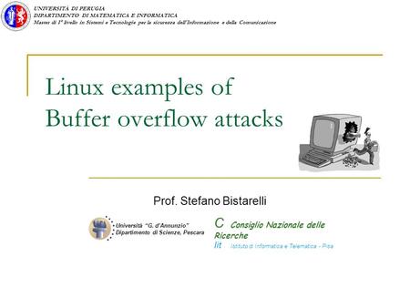 Linux examples of Buffer overflow attacks