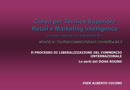Corso per Tecnico Superiore Retail e Marketing Intelligence