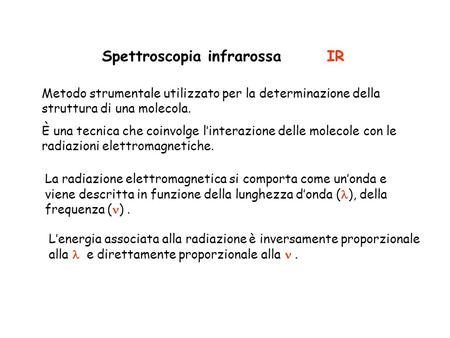 Spettroscopia infrarossa IR