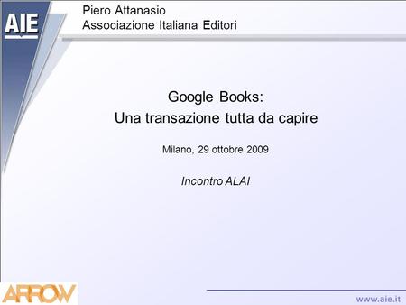 Piero Attanasio Associazione Italiana Editori
