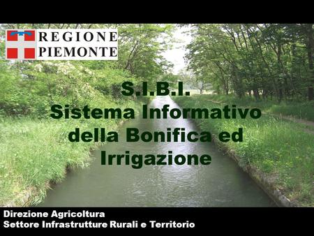 S.I.B.I. Sistema Informativo della Bonifica ed Irrigazione