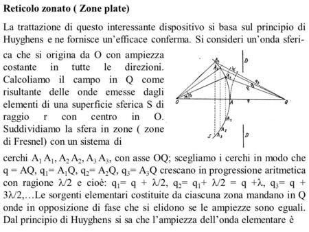 Reticolo zonato ( Zone plate)