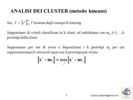 ANALISI DEI CLUSTER (metodo kmeans)