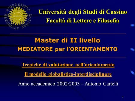 Università degli Studi di Cassino