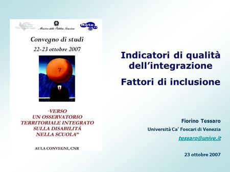 Indicatori di qualità dell’integrazione