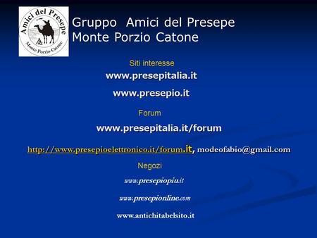 Gruppo  Amici del Presepe  Monte Porzio Catone Siti interesse   Forum  