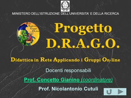 Progetto D.R.A.G.O. Didattica in Rete Applicando i Gruppi On-line