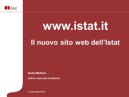 Il nuovo sito web dell’Istat
