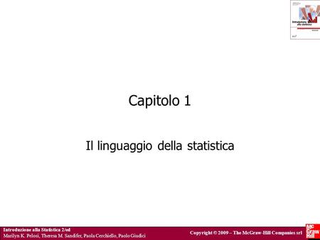 Il linguaggio della statistica