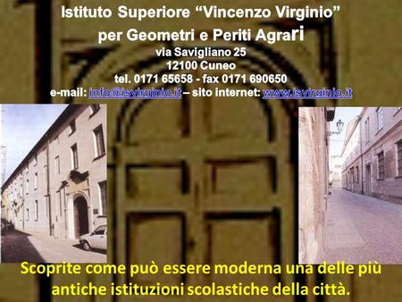 Istituto Superiore “Vincenzo Virginio” per Geometri e Periti Agrari