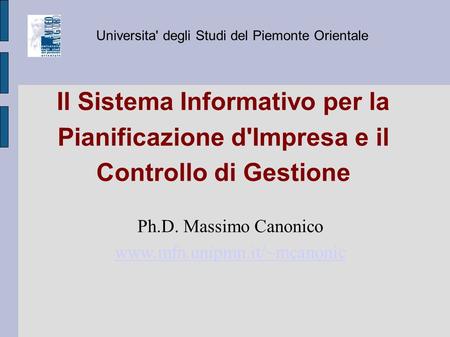 Universita' degli Studi del Piemonte Orientale