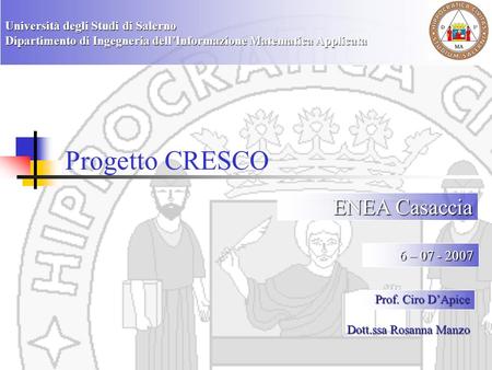 Progetto CRESCO ENEA Casaccia 6 –
