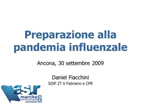 Preparazione alla pandemia influenzale