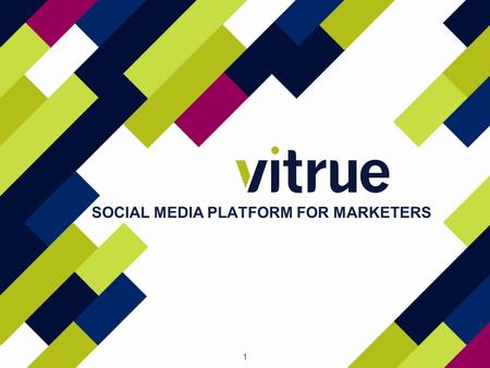 1 SOCIAL MEDIA PLATFORM FOR MARKETERS. 2 Vitrue è una piattaforma di social marketing (SRM Dashboard) impiegata per aiutare i brand a catturare il vasto.