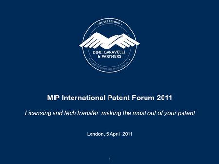 MIP International Patent Forum 2011