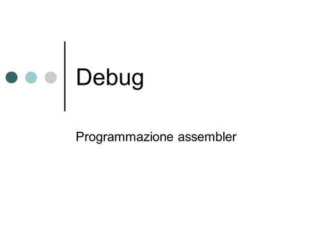 Programmazione assembler