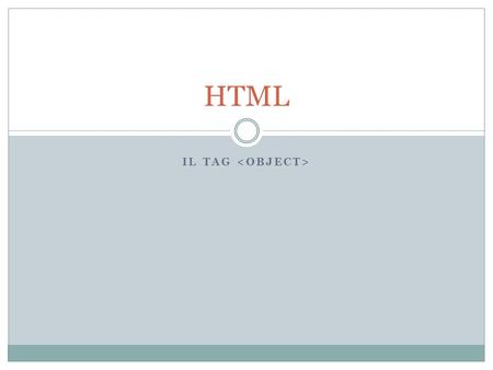 HTML Il tag .