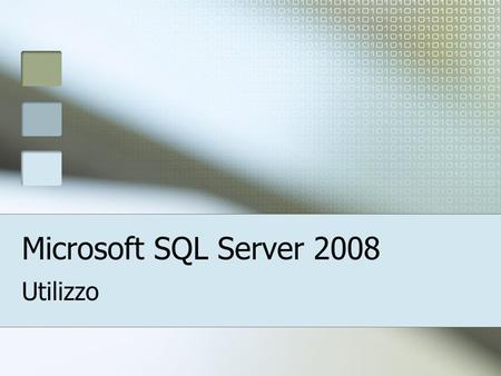 Microsoft SQL Server 2008 Utilizzo. Creazione DataBase CREATE DATABASE CREATE DATABASE Cinema.