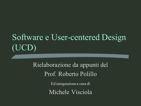 Software e User-centered Design (UCD)
