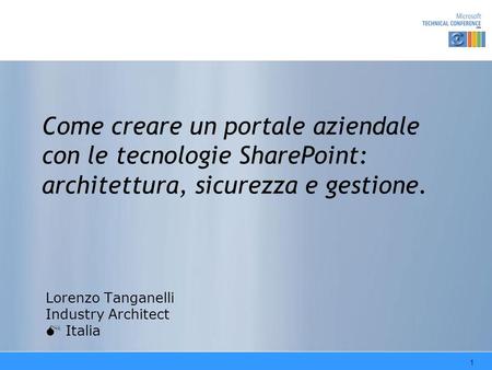Lorenzo Tanganelli Industry Architect M Italia