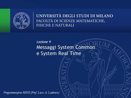 Messaggi System Common e System Real Time